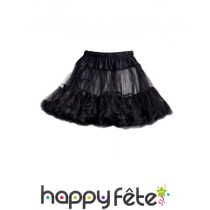 Jupon noir pour femme, 36cm