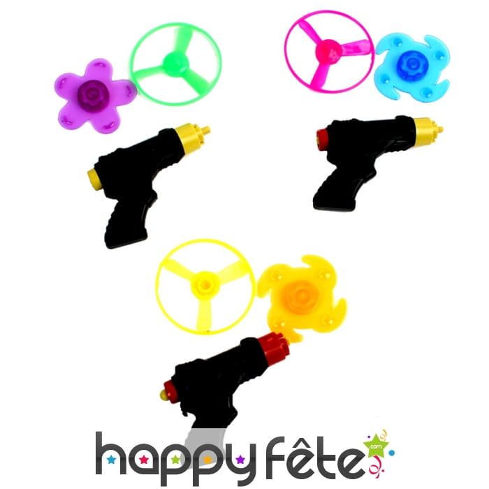 Jouet pistolet lanceur d'hélice et toupie