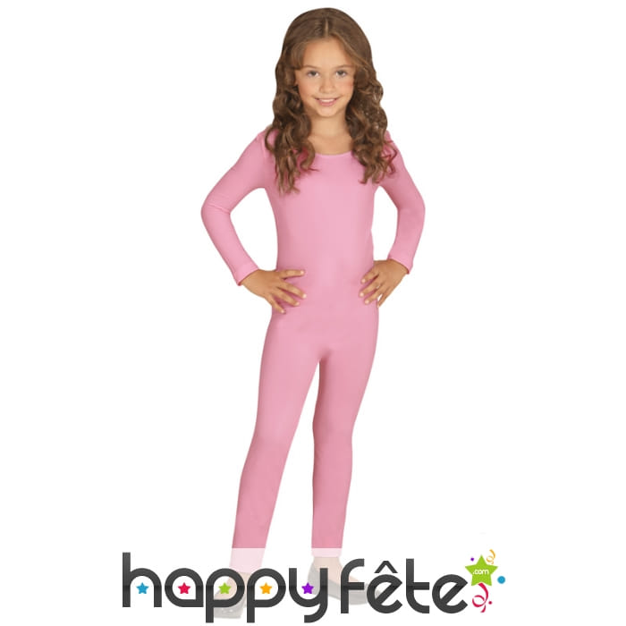 Justaucorps rose clair uni pour enfant