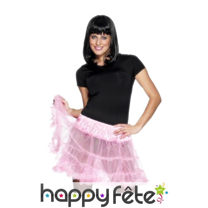 Jupon rose double volant