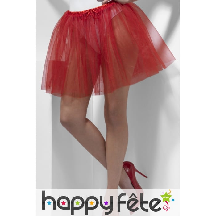 Jupon rouge transparent de 34cm