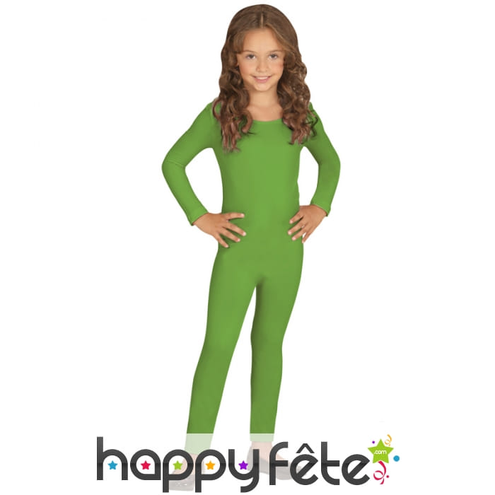 Justaucorps vert uni pour enfant