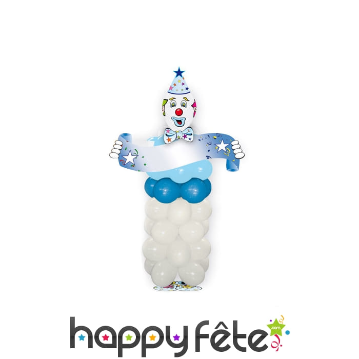 Kit ballons pour créer un grand clown bleu
