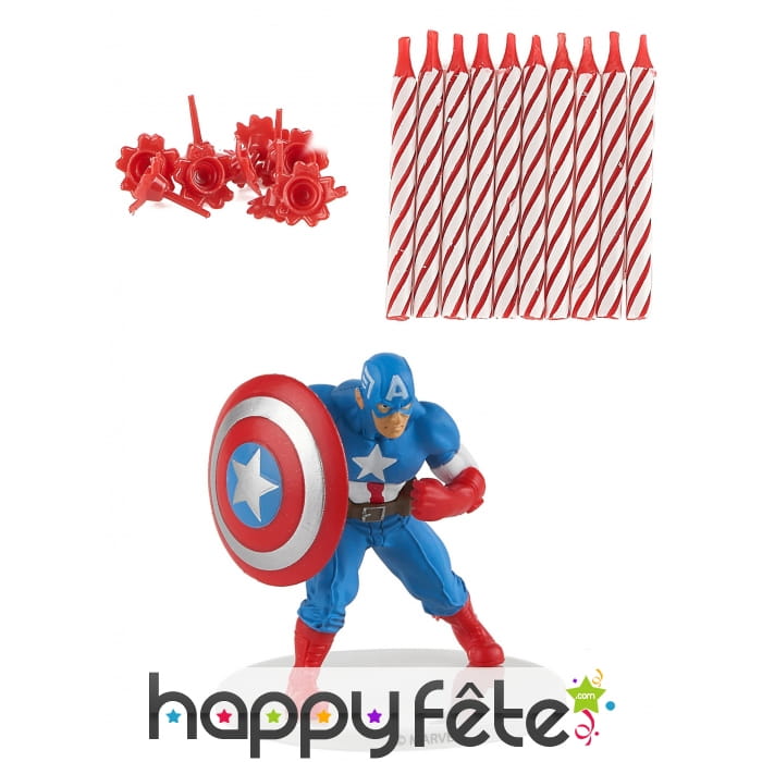 Kit Captain America de décoration de gâteau