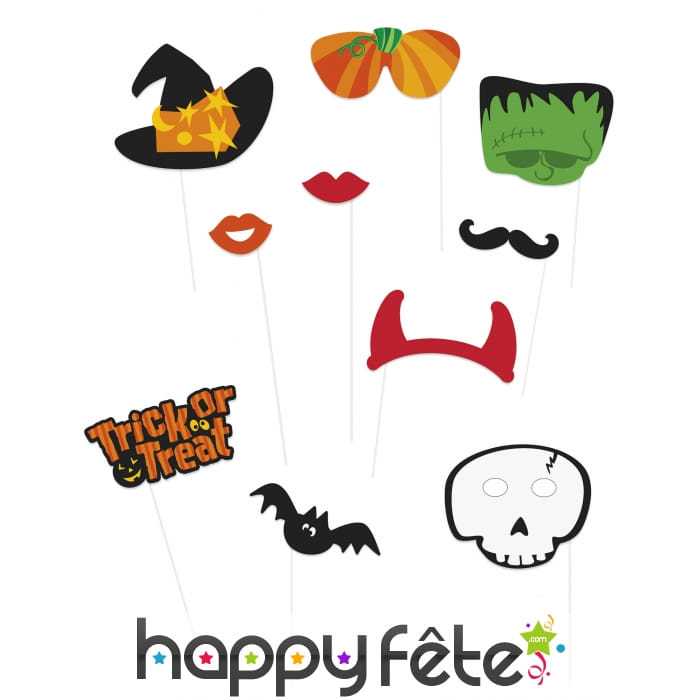 Kit de 10 photobooths sur le thème Halloween