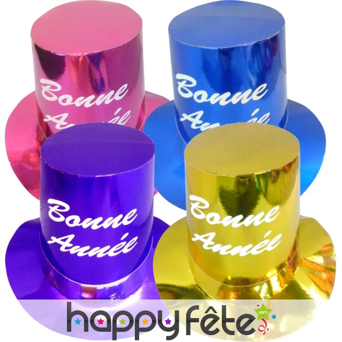 Kit de 48 chapeaux bonne année haut de forme