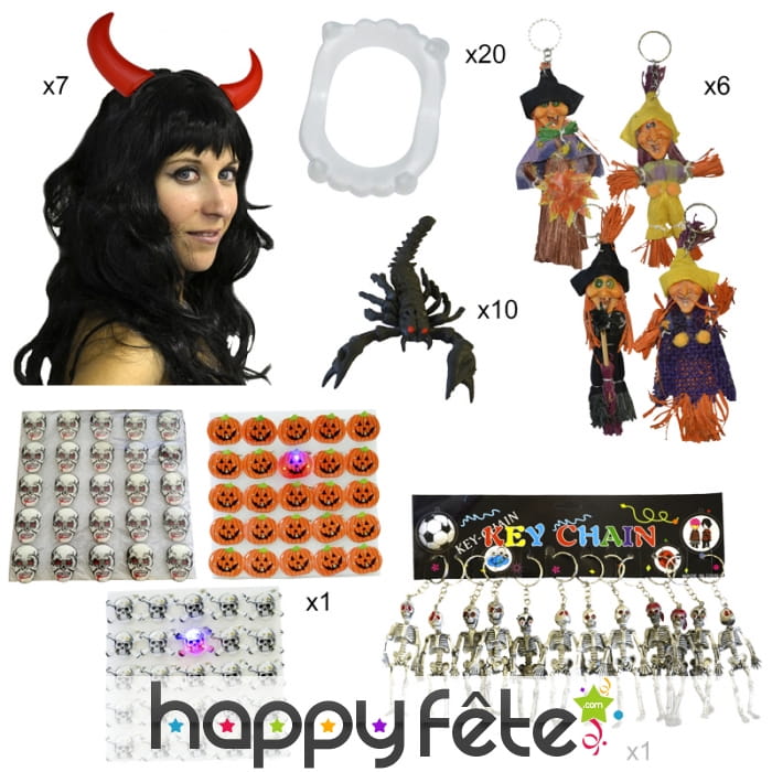 Kit de 80 cadeaux Halloween