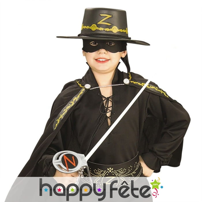 Kit d'accessoires de Zorro pour enfant
