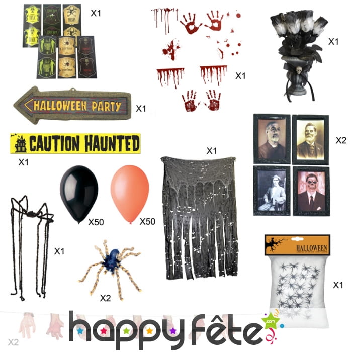 Kit de décoration Halloween pour adulte