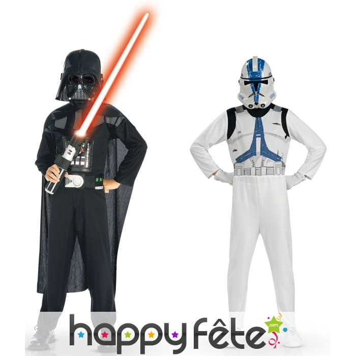 Kit de déguisements Vador et trooper pour enfant