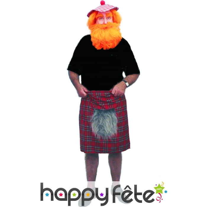 Kilt d'écossais avec fausse fourrure
