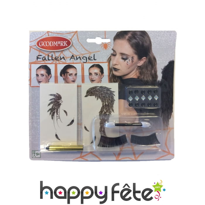 Kit de maquillage ange noir pour femme
