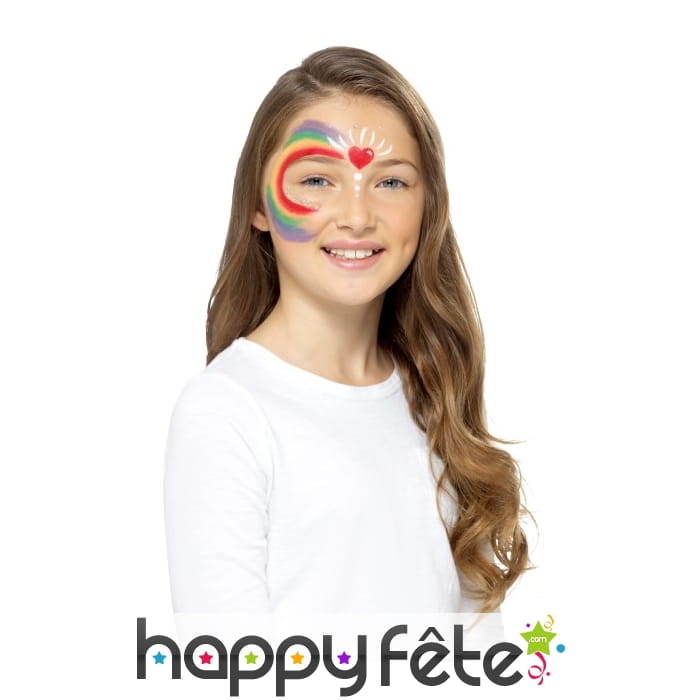 Kit de maquillage arc en ciel, à l'eau
