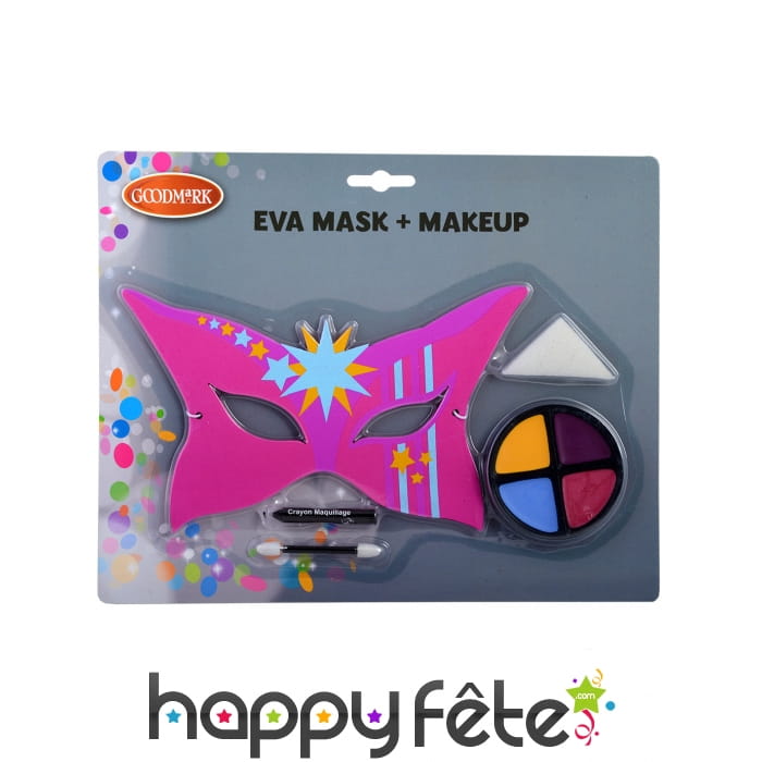 Kit de maquillage de héroine avec masque, fille