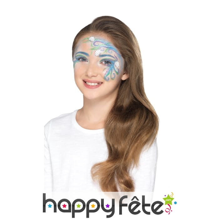 Kit de maquillage sirène, à l'eau