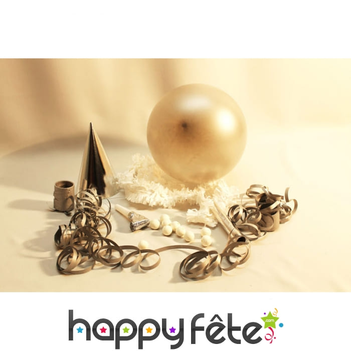 Kit individuel de cotillons argentés