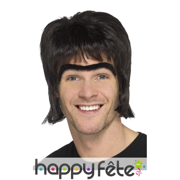 Kit perruque et mono sourcil britpop