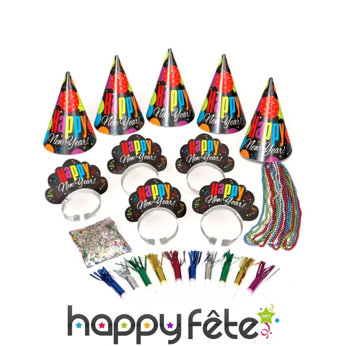 Kit pour fêter le Nouvel an pour 10 personnes