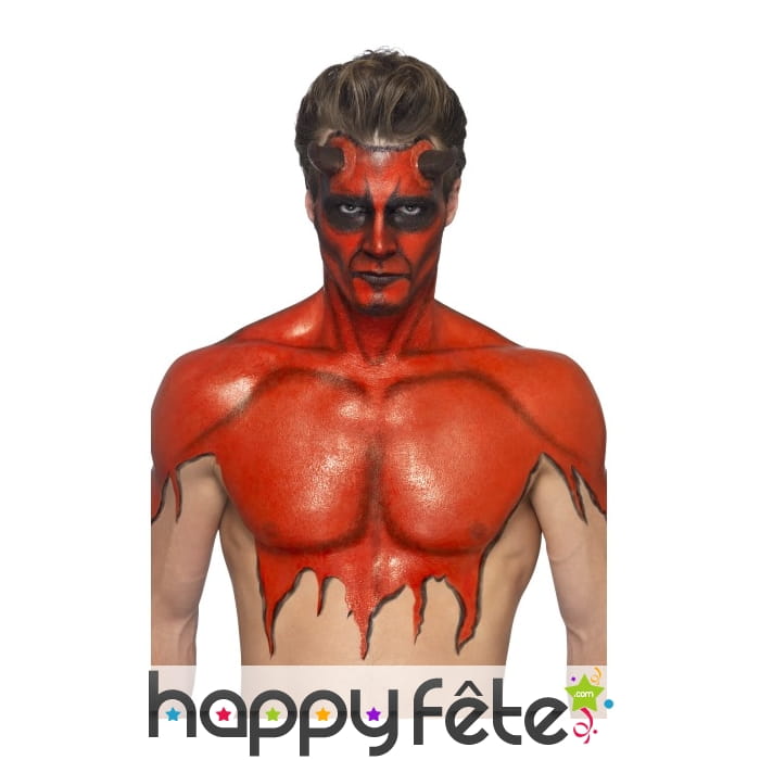 Kit pour maquillage de diable rouge au latex