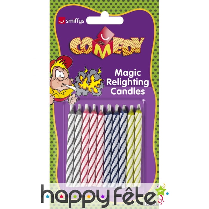 Lot 10 bougies magique
