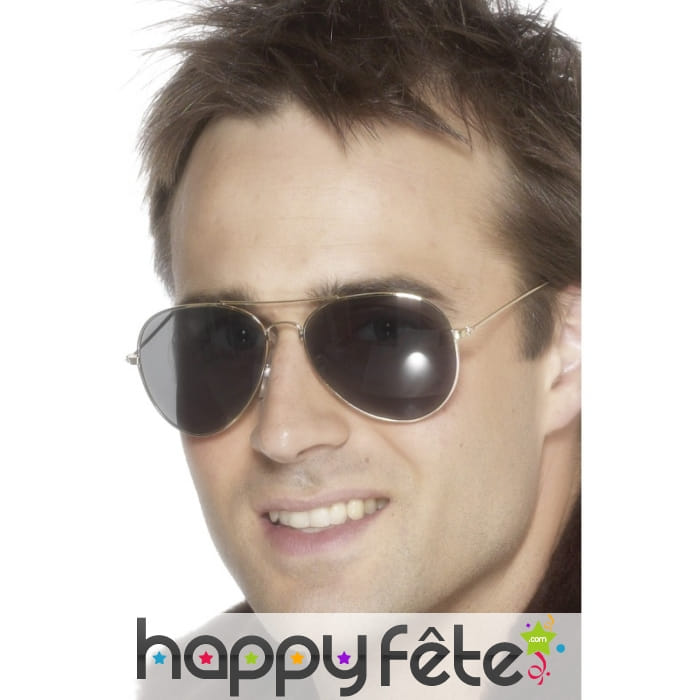 Lunettes aviateur monture argent