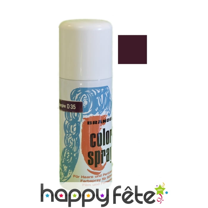 Laque aubergine pour cheveux