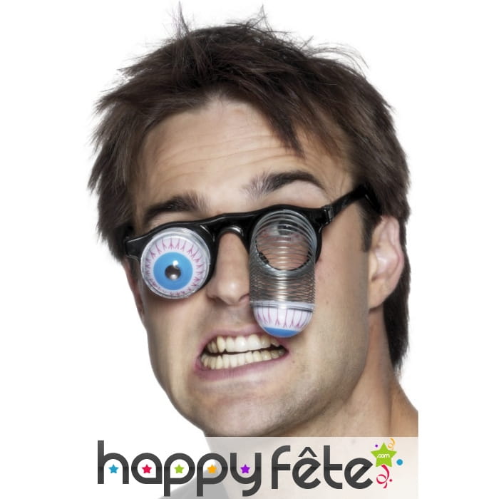 Lunettes avec yeux sur ressort