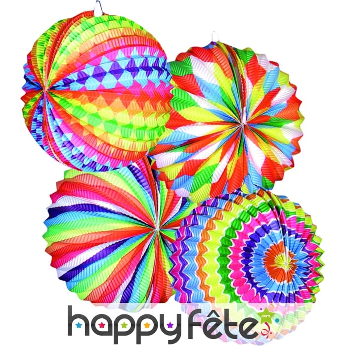Lampion ballon bariolé