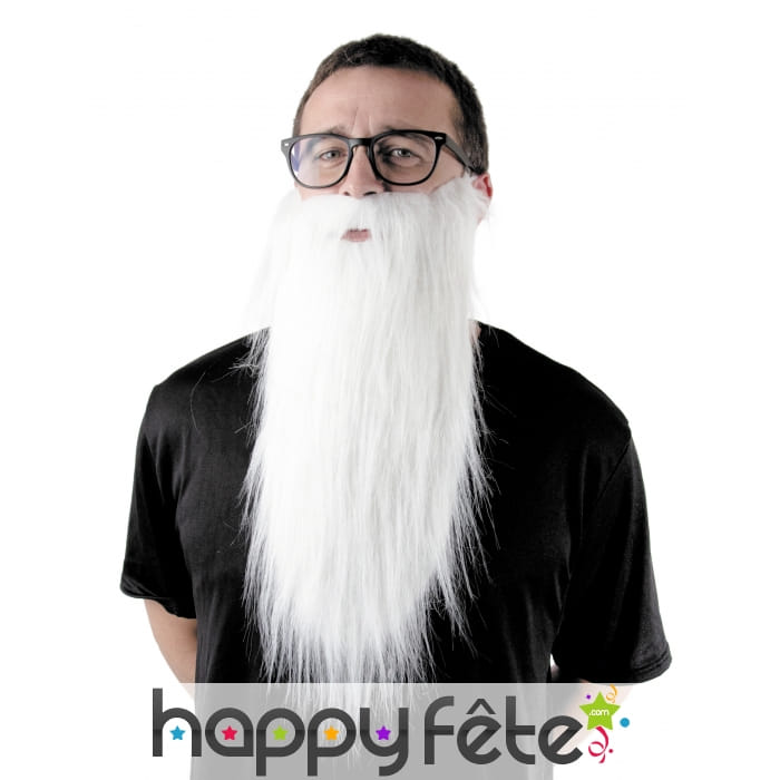 Longue barbe blanche de 65cm