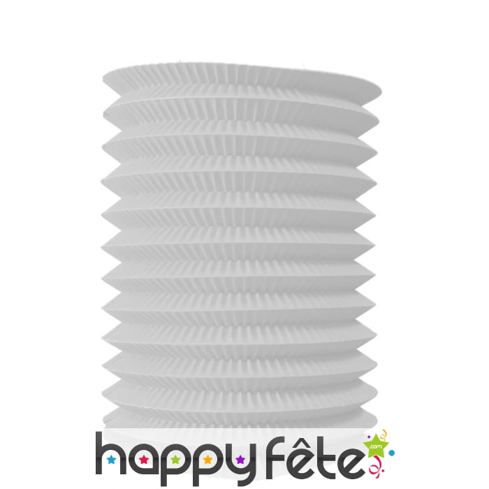 Lampion blanc cylindrique
