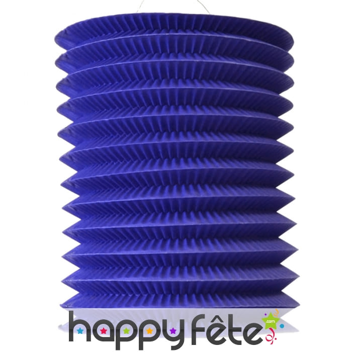 Lampion bleu cylindrique