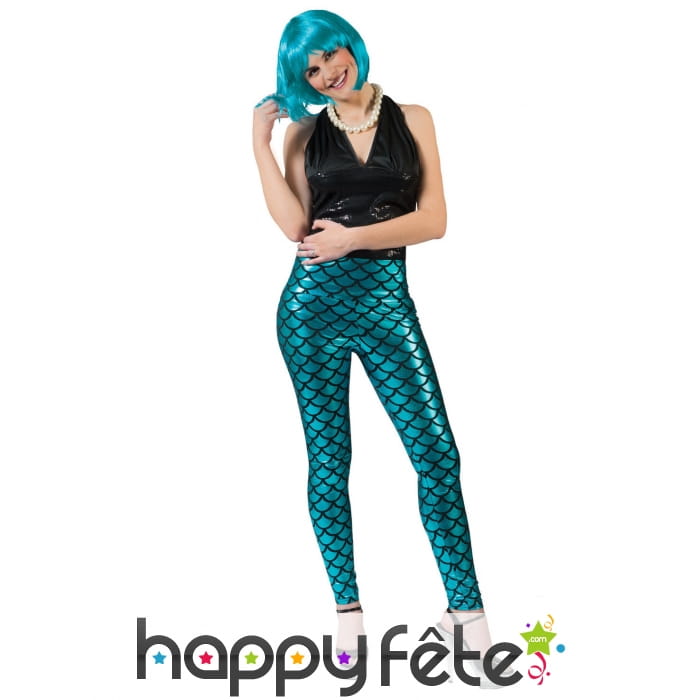 Legging bleu écailles de sirène