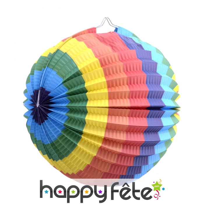 Lampion boule multicolore de 23cm