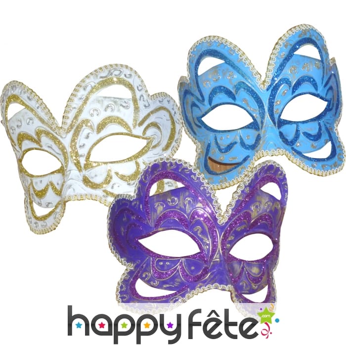 Loup baroque pailleté