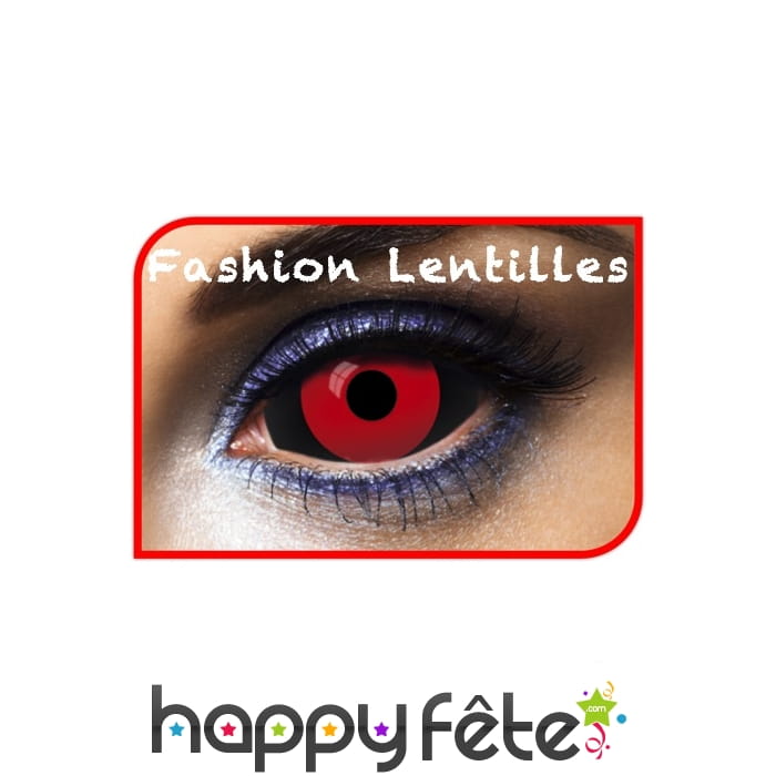 Lentilles bicolores rouges et noires