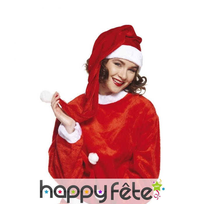 Long bonnet rouge de noël