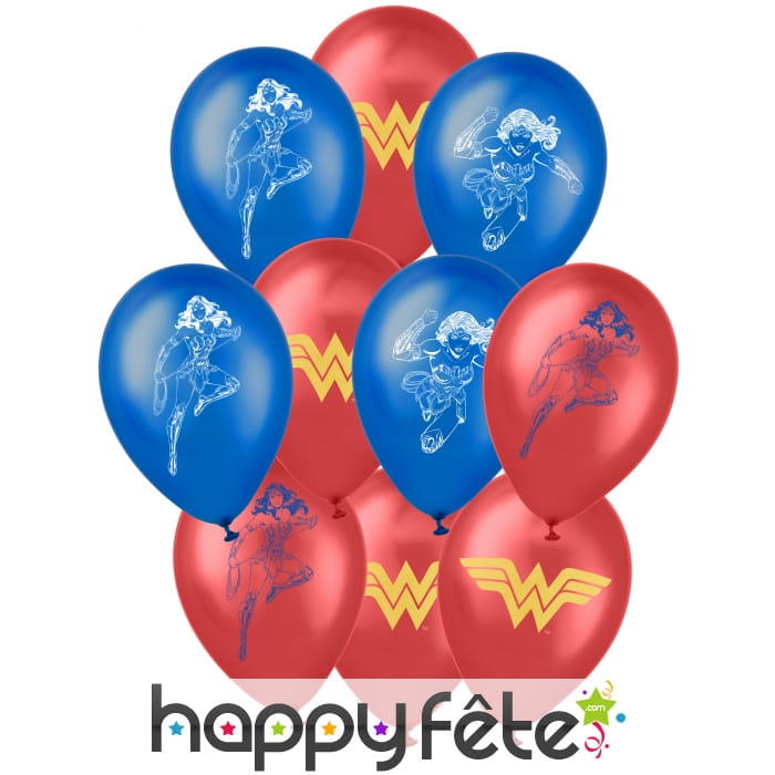 Lot Ballons Wonder Woman Latex x10