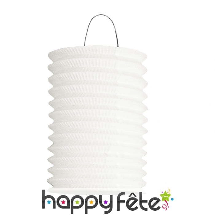 Lampion cylindrique blanc