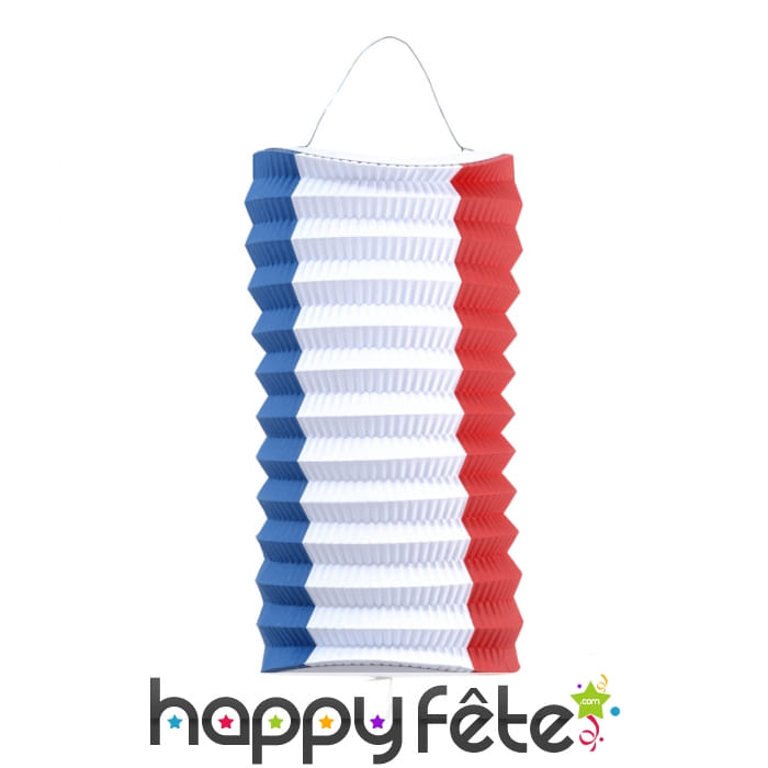 Lampion cylindrique France bleu blanc rouge 13cm