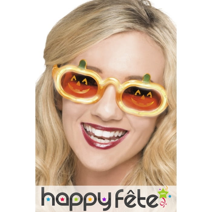 Lunettes citrouille lumineuses
