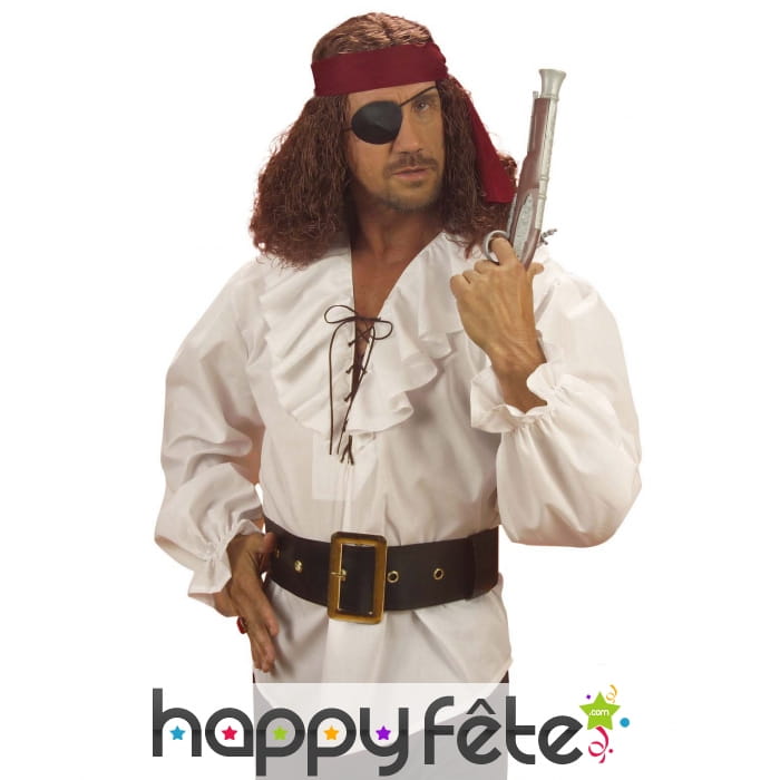 Large ceinture noire avec boucle dorée