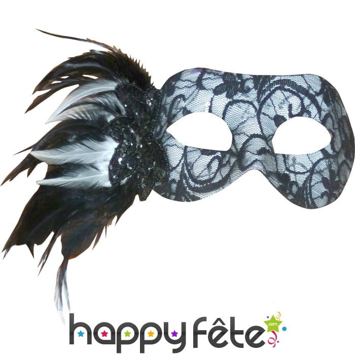 Loup chic noir en dentelle