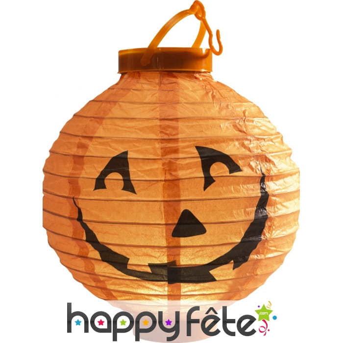 Lanterne citrouille orange de 20cm