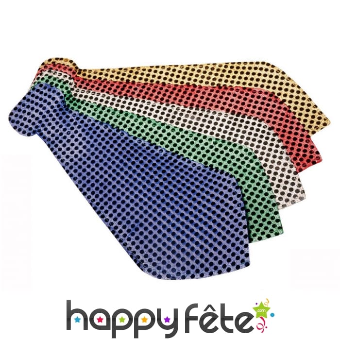 Large cravate pailletée, en plastique
