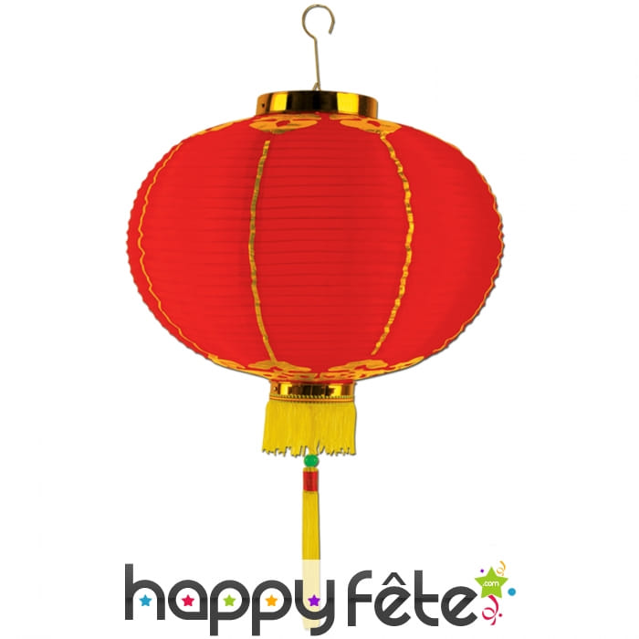 Lanterne chinoise rouge et dorée de 20cm
