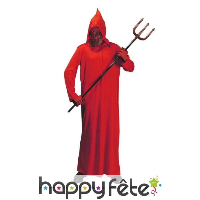 Long costume rouge de démon rouge pour enfant