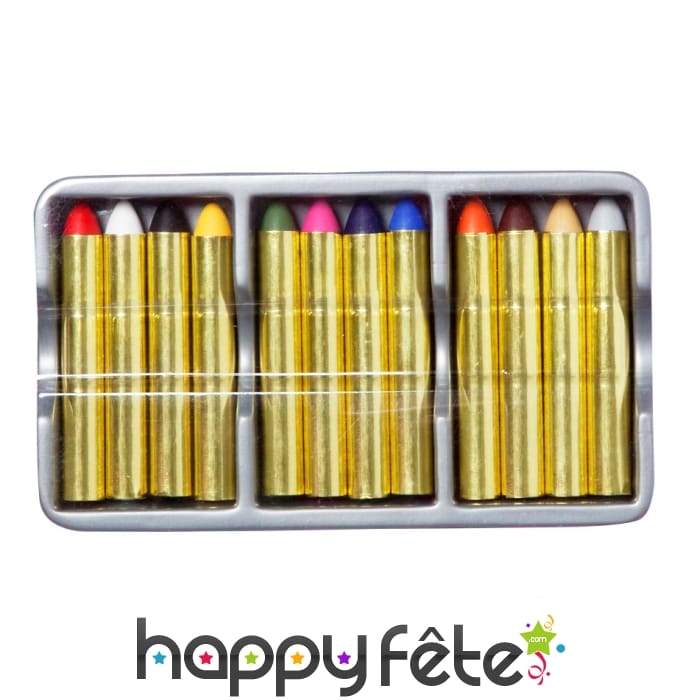 Lot de 12 crayons de maquillage
