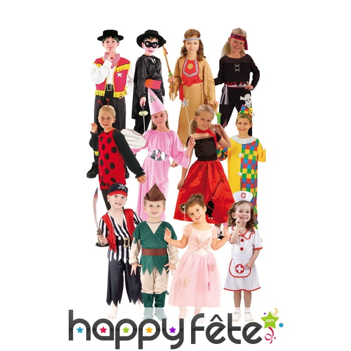 Lot de 12 déguisements enfants