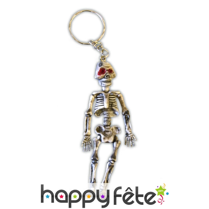 Lot de 12 porte clefs squelette