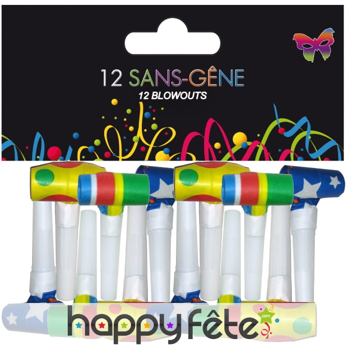 Lot de 12 sans gene colorés